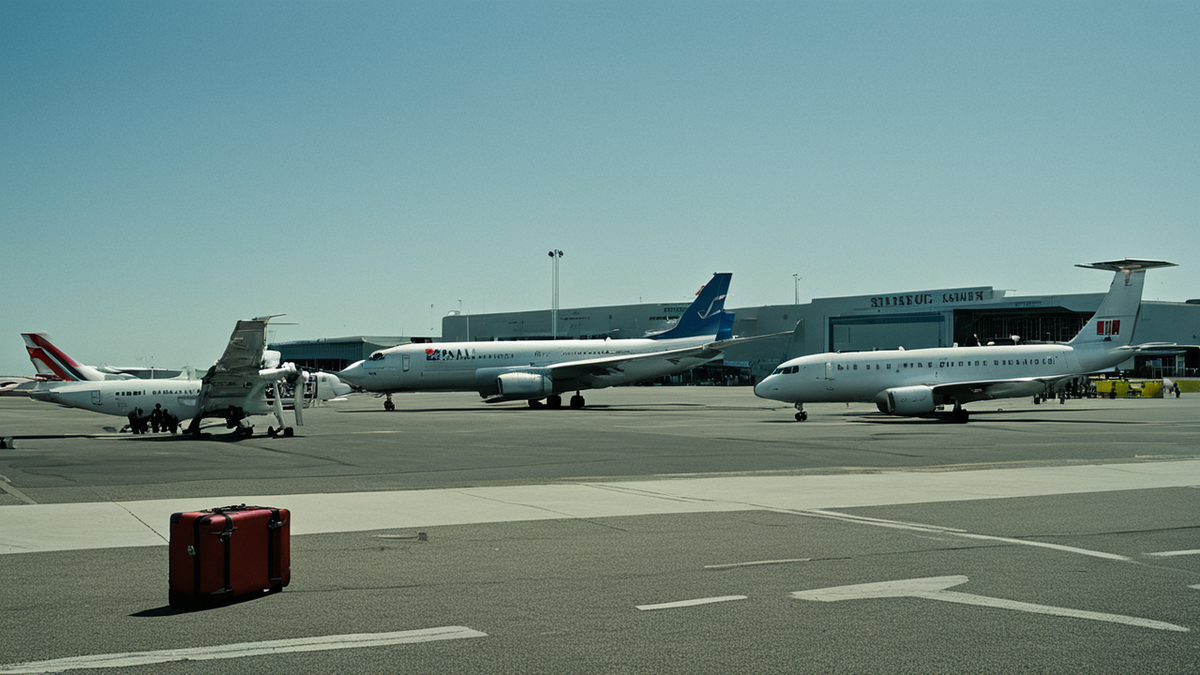 Un aéroport calme avec un voyageur suggère que la reprise du déplacement reste prudente.