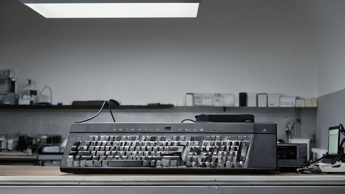 Des objets numériques du quotidien dans un salon ou un bureau domestique.