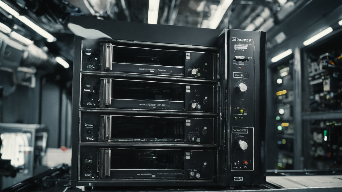 Matériel d'archivage vidéo et audio utilisé dans un studio de postproduction