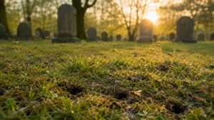 Abeilles sous un cimetière : à Ithaca, 5,56 millions d’abeilles mineuses vivent dans la pelouse