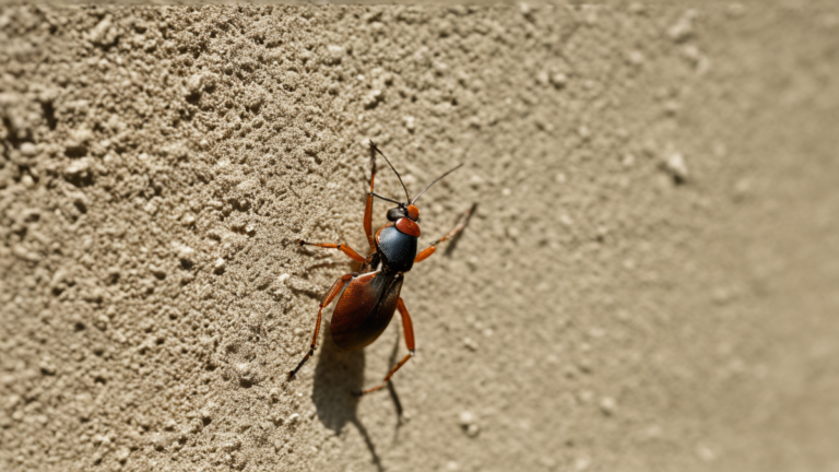 Une petite araignée guette dans une fissure éclairée