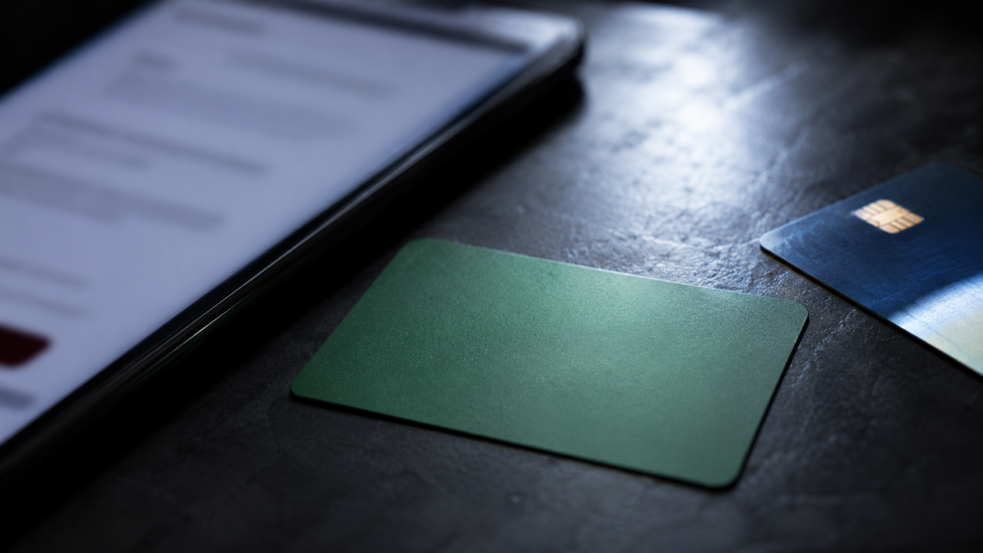 Une carte bancaire reste loin d’un faux message flouté