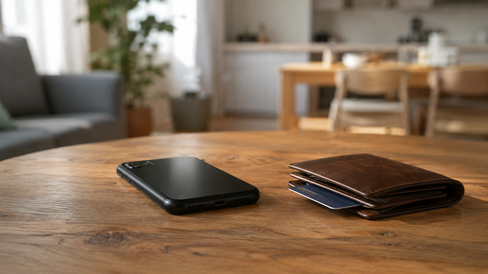 Le téléphone face contre table montre le réflexe de raccrocher.
