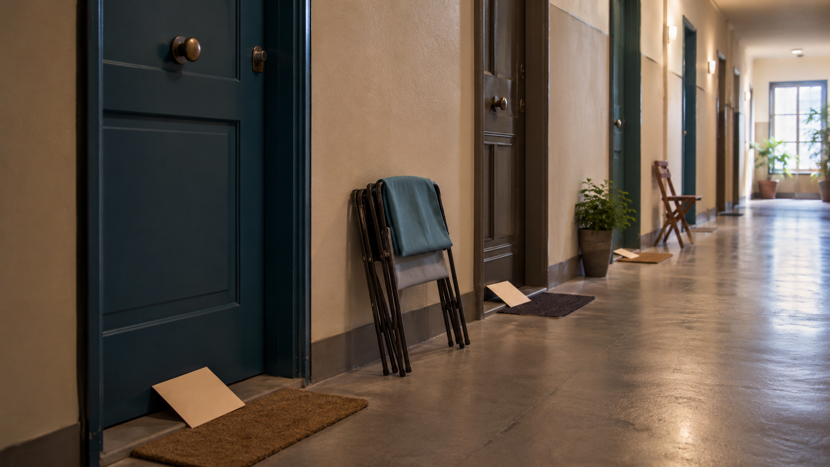 Une cour rangée garde le passage libre après l’apéro.
