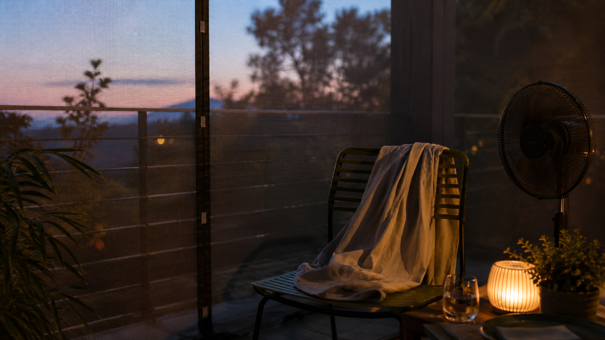 Une moustiquaire transforme la terrasse en refuge calme