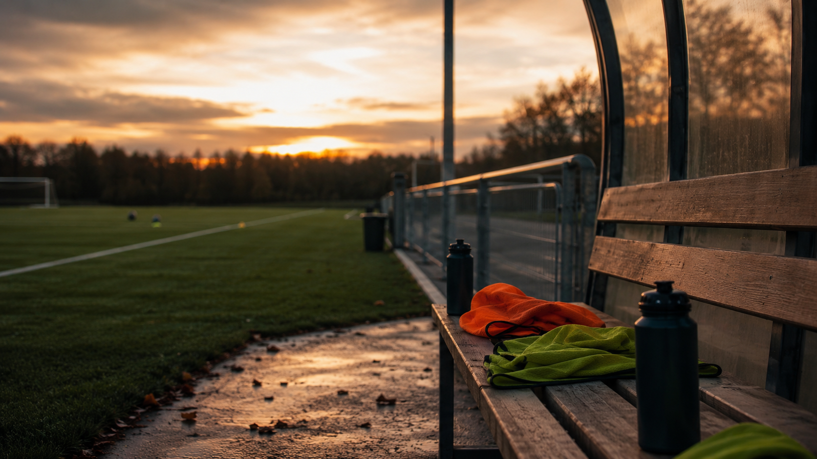 Banc de terrain amateur après une compétition