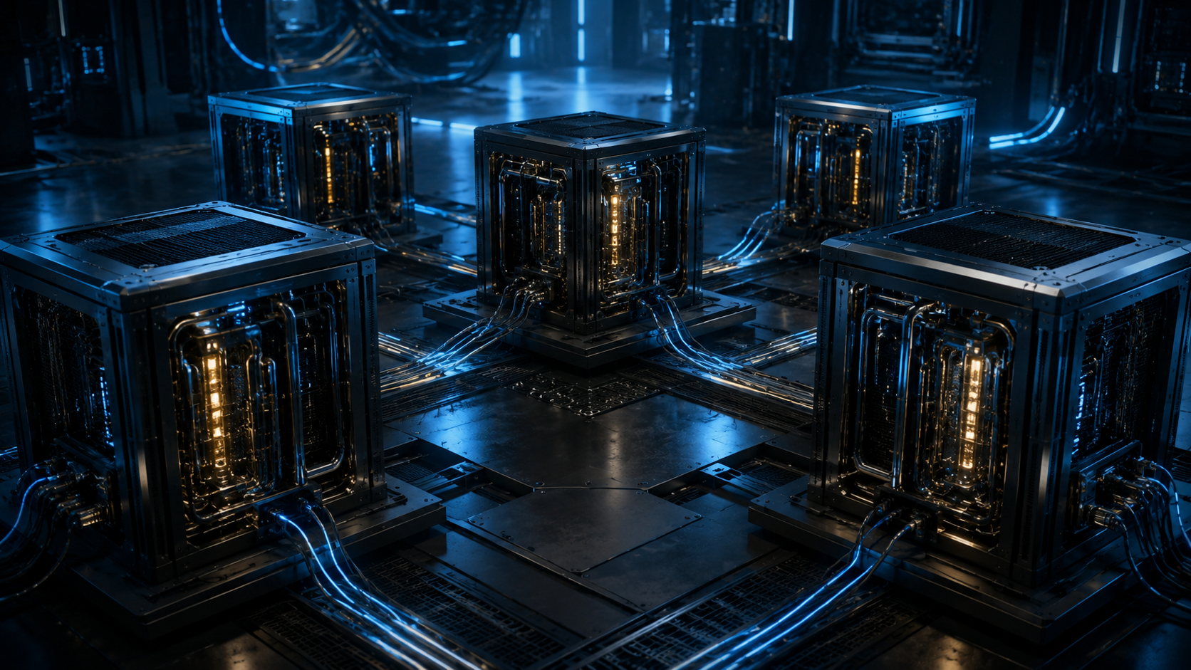 Modules lumineux reliés comme des sous-agents d'IA