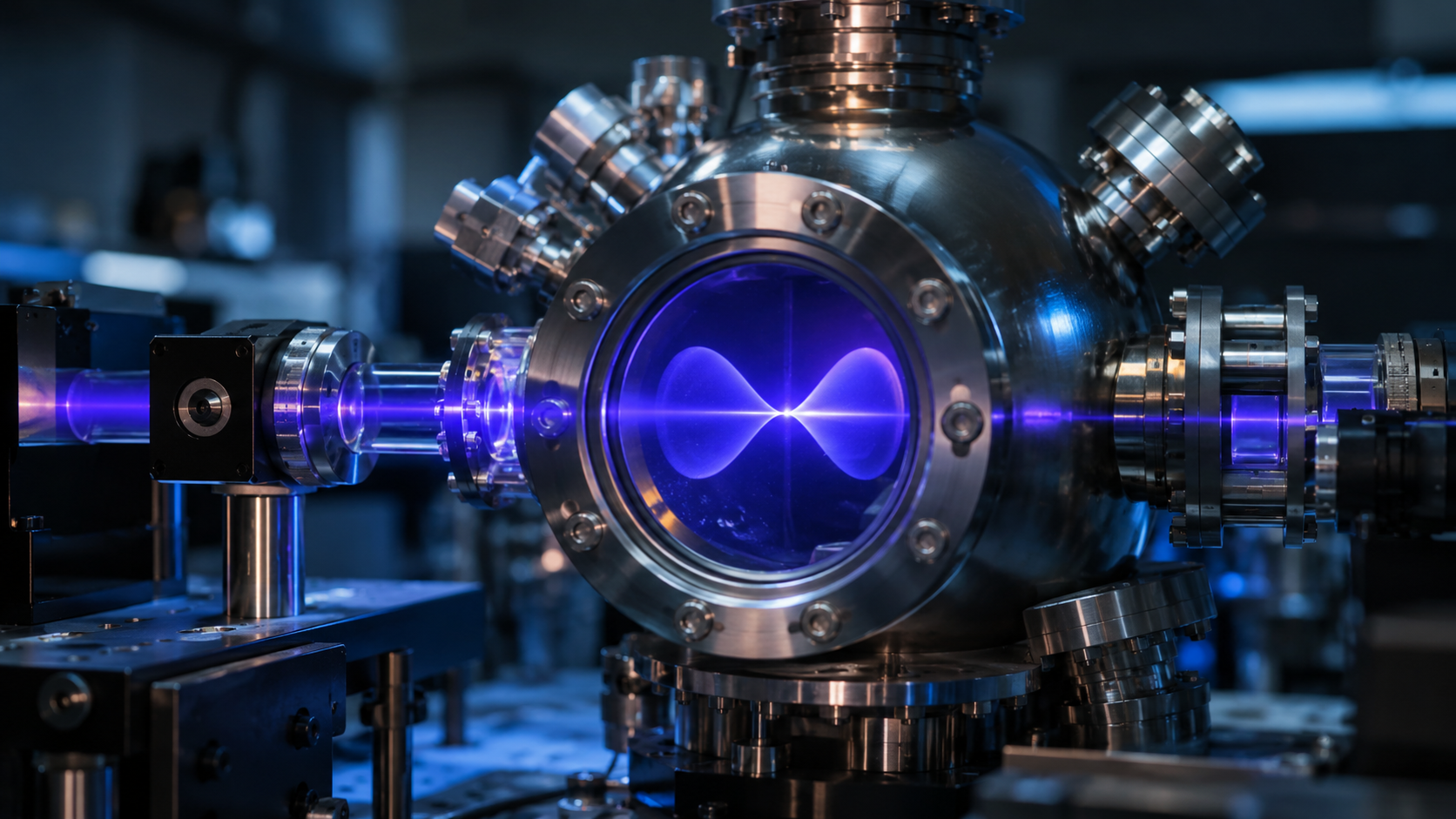 Faisceaux laser dans un dispositif de physique atomique