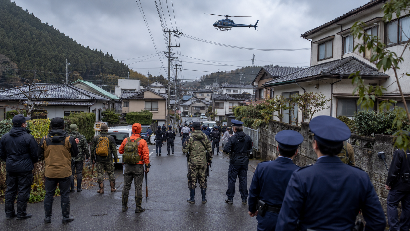 Chasseurs et policiers mobilisés dans un quartier résidentiel japonais pour traquer un ours