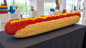 65 000 briques Lego pour une saucisse de 2 mètres : le record qui rend hommage à un terroir
