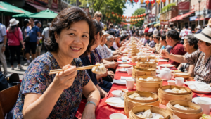 Seattle rafle le record du dim sum à Sydney : 830 convives attablés dans une rue de Chinatown