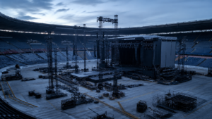 Avant que la star ne monte sur scène au Stade de France, c’est la régie qui a tout réglé