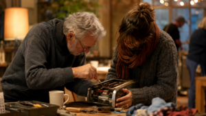 Au Repair Café, un objet sur deux repart réparé, l’autre bute sur une pièce manquante
