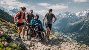 En fauteuil sur l’UTMB, Pierre Cabon a terminé la MCC hors délai
