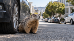 16e Rue, San Francisco : une marmotte sort d’un capot et le refuge cherche le conducteur