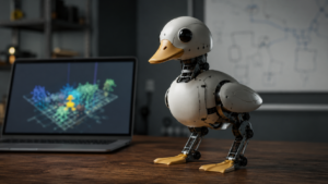 Apprendre un huitième tour au canard robot Microduck demande une carte graphique
