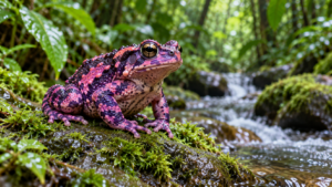 84 % des crapauds arlequins évalués sont menacés, pas le crapaud violet de Guyane