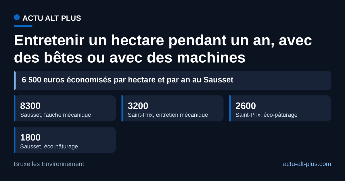 Au Sausset, les animaux divisent la facture par 4,6 ; à Saint-Prix, en 2014, ils la réduisaient de 19 %.