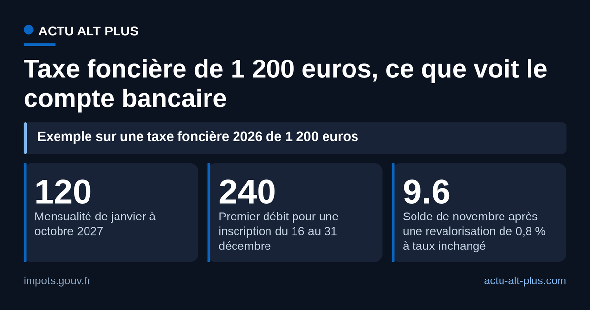La date d'inscription change le premier débit, pas le total de l'année