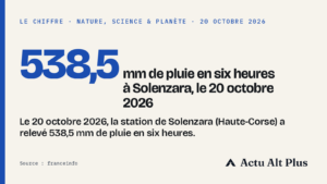 538,5 mm de pluie en six heures en Corse, nouveau record de France métropolitaine