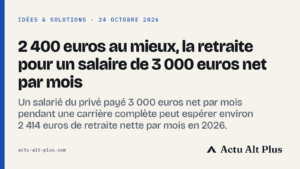Retraite salaire 3000 euros net calcul pension featured